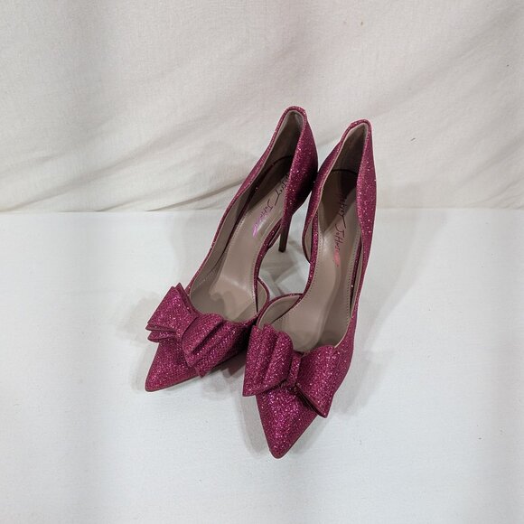Betsey Johnson Glittery Pink Stilettos - Picture 1 of 5